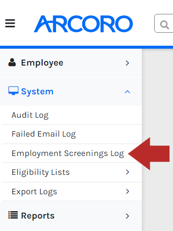 CHR - Menu - System - Employment Screening Log - 00.png