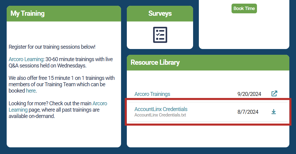 ARC - Success Center Panel - AccountLinx Credentials - 01.png