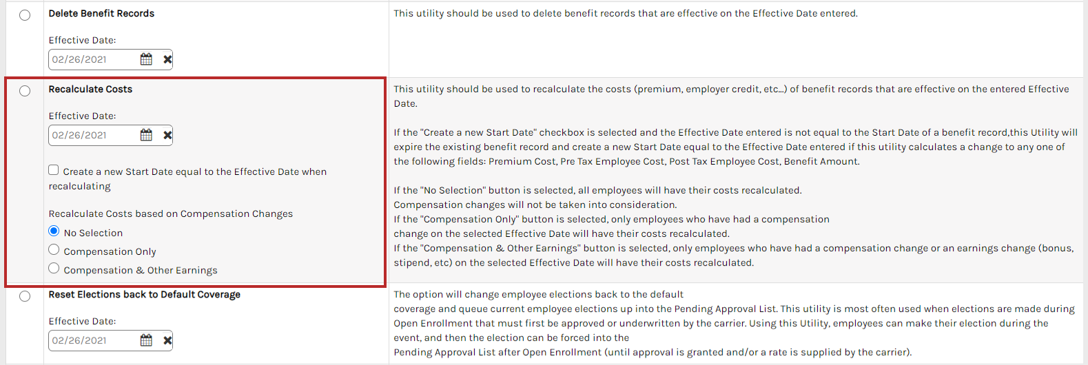 CHR - Settings - Benefit Management - Plan Utilities - Recalculate Costs - 00.png