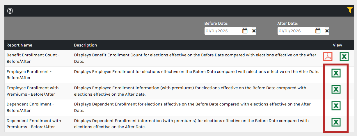 CHR - Menu - Reports - Benefit Management - Before and After - Excel - 01.png