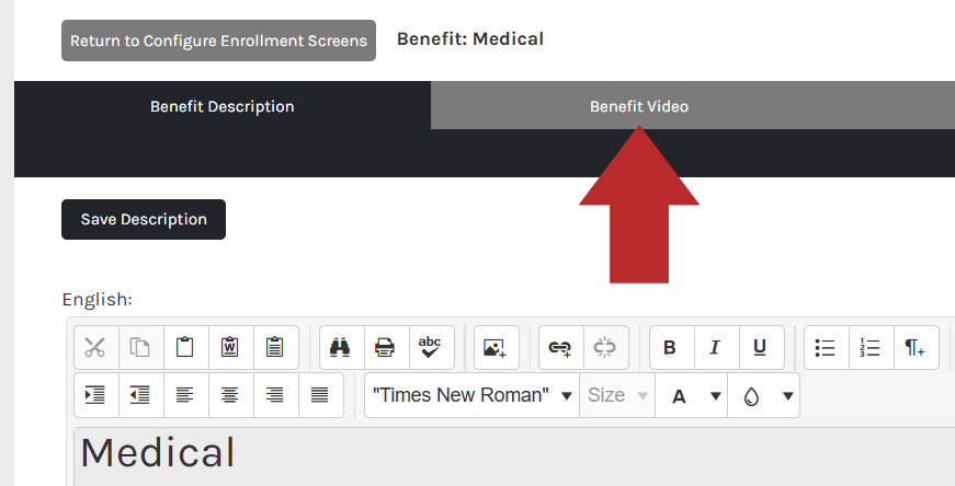 CHR - Settings - Benefit Management - Configure Enrollment Screen - Tabs - Benefit Video.png
