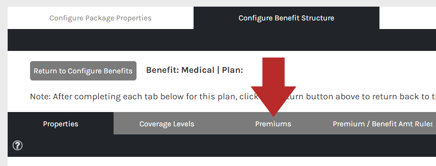CHR - Benefit Management - Configure Benefit Structure - Plan Tab - Premium - 00.png