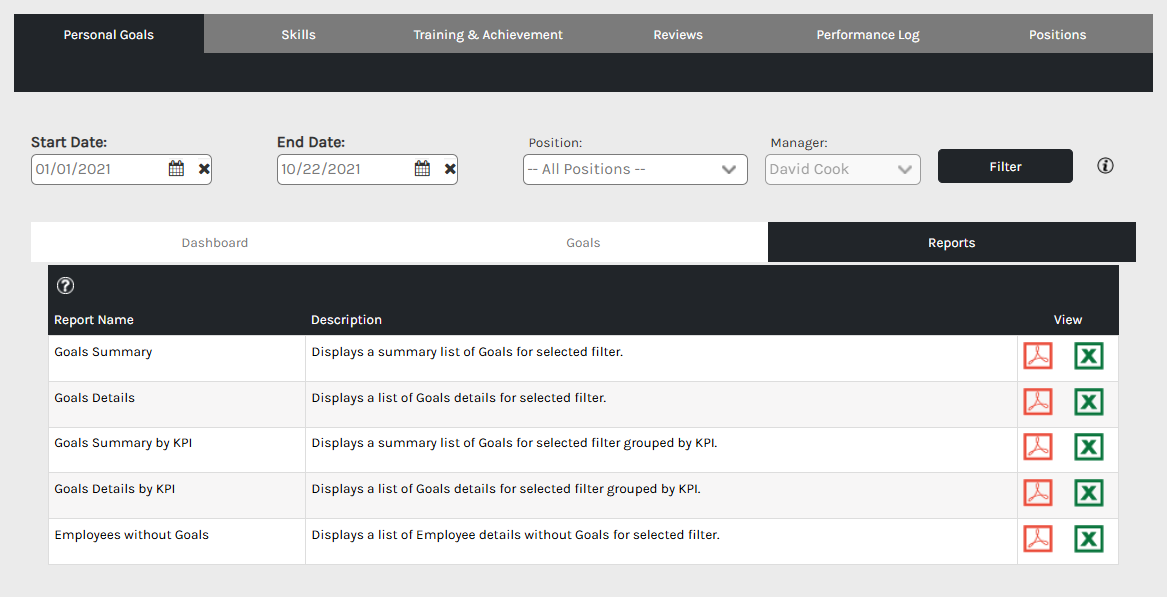 CHR - Employees - Managers - Performance Management - Management - Personal Goals - Reports - 00.png