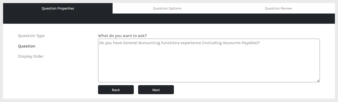 CHR - Applicant Tracking - Job Postings - Additional Questions - Question Properties - 01.png
