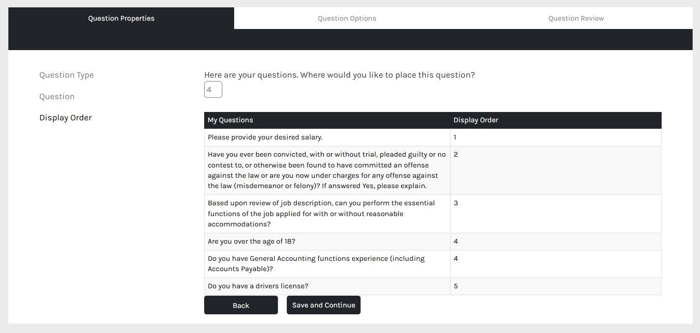 CHR - Applicant Tracking - Job Postings - Additional Questions - Question Properties - 02.png