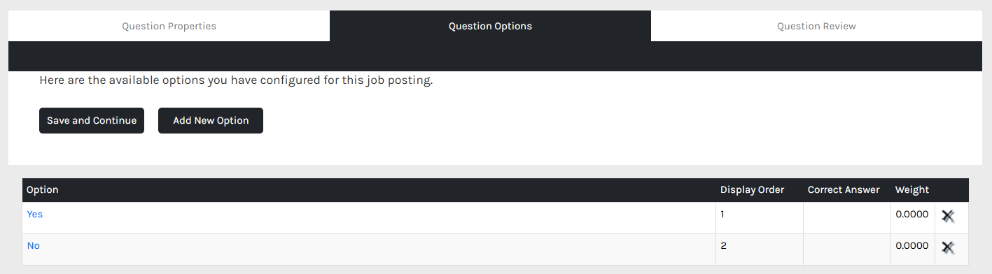 CHR - Applicant Tracking - Job Postings - Additional Questions - Question Options - 00.png