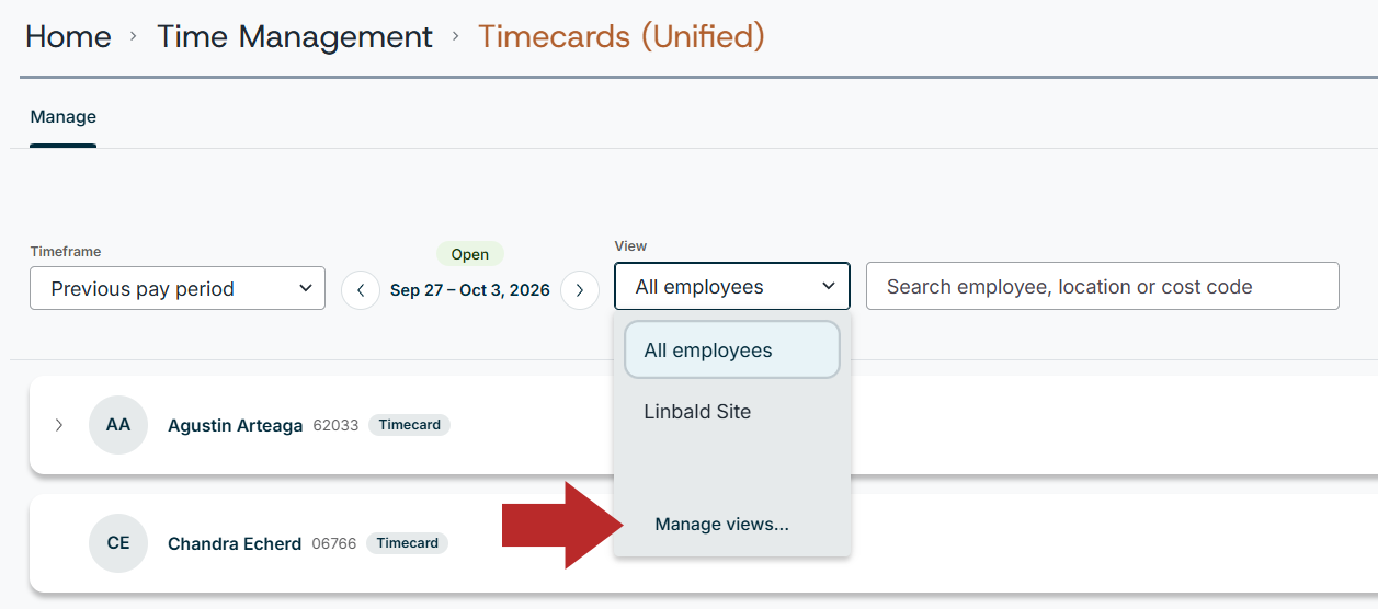 UNIFIED - Timecards - View Dropdown - Manage - 00.png