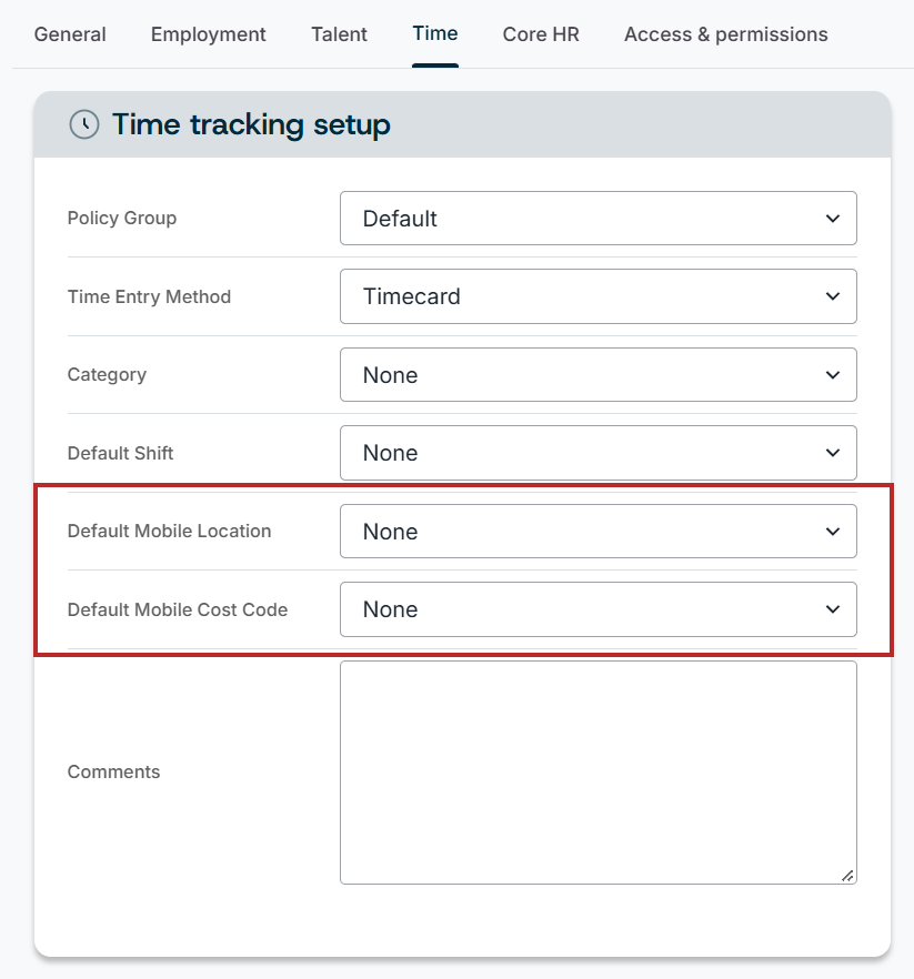UNIFIED - New Employee - Time - Time Tab - Default Location Cost Code - 00.png