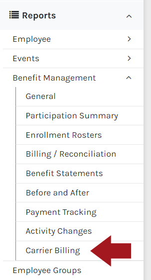 CHR_-_Menu_-_Reports_-_Benefit_Management_-_2022_-_Carrier_Billing_-_00.png